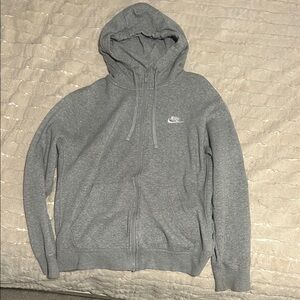 Nike Men's Zip-Up Gray Sweater